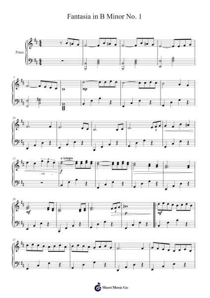 Fantasia in B Minor No. 1 Sheet Music by Aday García-Arr.Brongus Chadkiel
