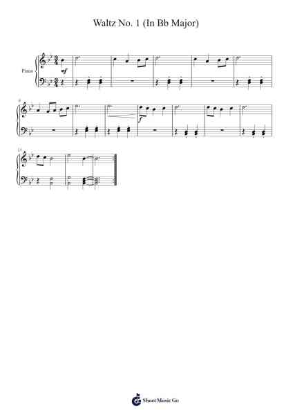 Waltz No. 1 in B-Flat Major Sheet Music by Quinruth-Arr.Huttgie Bellcol