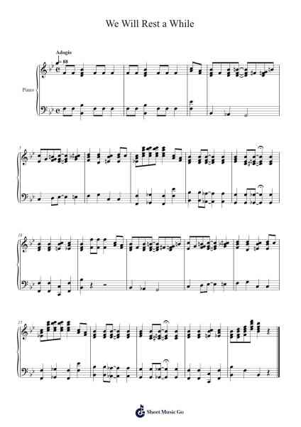 We Will Rest a While Sheet Music by Scott Joplin-Arr.Lawwald