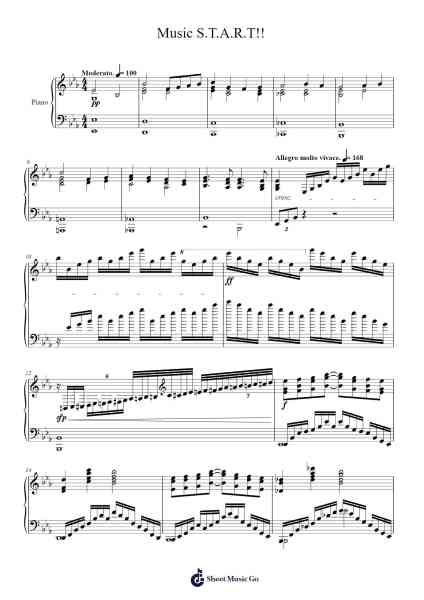 Music S.T.A.R.T!! Sheet Music by Super Junior D&E-Arr.Armge
