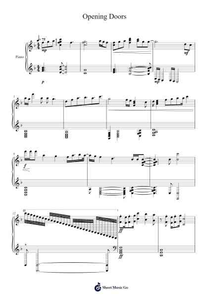 Opening Doors Sheet Music by Ahren George-Arr.Kensibyl