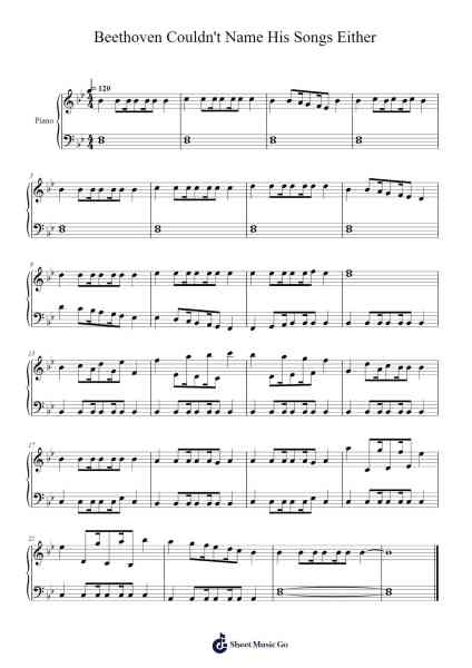 Beethoven Couldn't Name His Songs Either Sheet Music by Patrick Underwood-Arr.Greenblack Xawilde