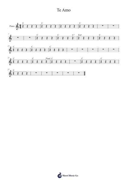 Te Amo Sheet Music by ?-Arr.Boyleva Efglan