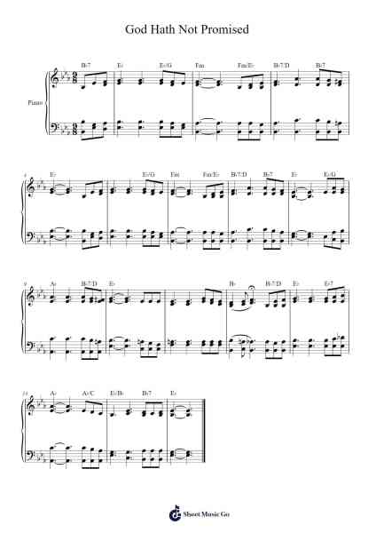 God Hath Not Promised Sheet Music by Alfred B. Smith-Arr.Whittrine Pruham