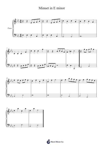 Minuet in E minor 樂譜由 Hayjo - 編曲 Sampcon Mevans