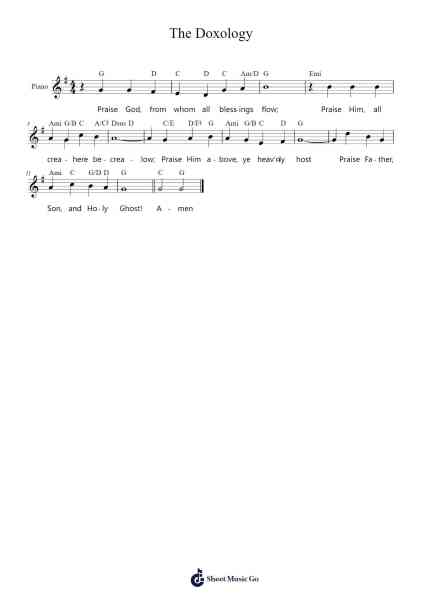 The Doxology Sheet Music by Thomas Ken-Arr.Lizbill