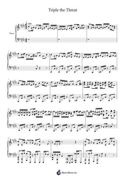 Triple the Threat Sheet Music by Nexconer-Arr.Gibger Burnsleif