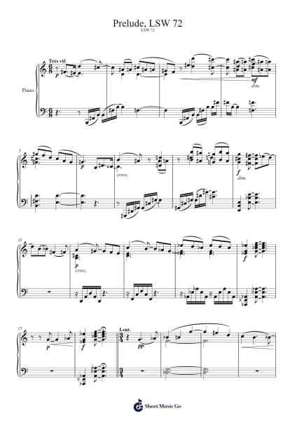 Prelude, LSW 72 Sheet Music by Sunwoo Lim-Arr.Derkins