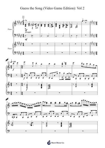 Guess the Song (Video Game Edition): Vol 2 Sheet Music by Zimhugh-Arr.Vinjy Pannah