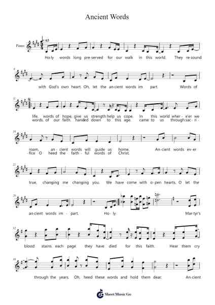 Ancient Words Sheet Music by Lynn Deshazo-Arr.Pocent