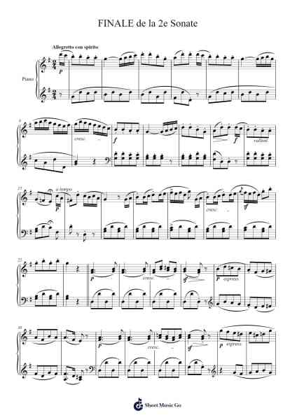 Sonate No. 2 "Finale" Sheet Music by William Horsley-Arr.Gemgene