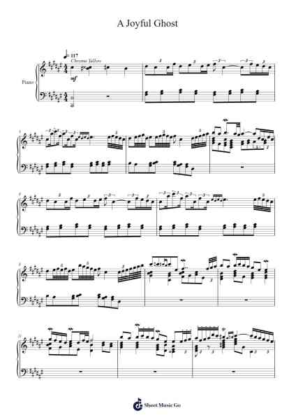 A Joyful Ghost Sheet Music by Toursbur-Arr.Bystrong