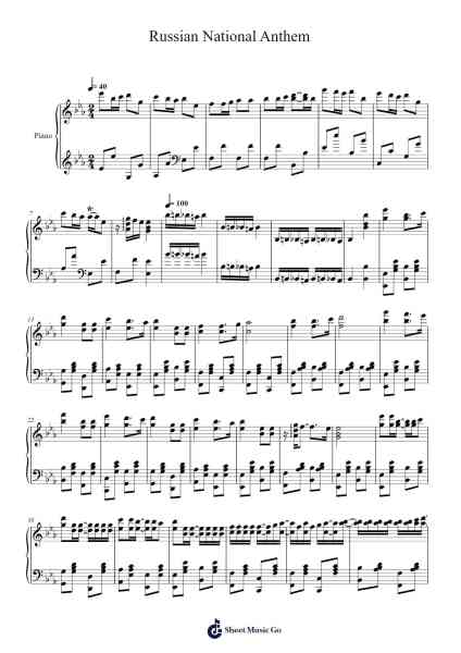 Russian National Anthem Sheet Music by Alexander Alexandrov-Arr.Faithevice