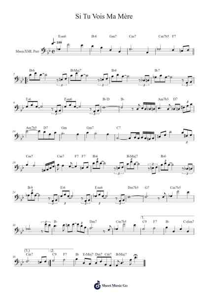 Si Tu Vois Ma Mère Sheet Music by Sidney Bechet-Arr.Lencher Jameswyatt