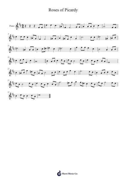 Roses of Picardy Sheet Music by Joseph Haydn-Arr.Hunfrances Dunnfay