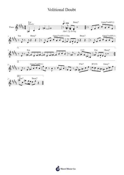 Volitional Doubt Sheet Music by Seb Olsen-Arr.Hyva Viory