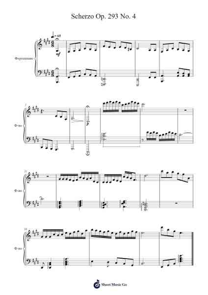 Scherzo Op. 293 No. 4 Sheet Music by user479029999-Arr.Lamshop