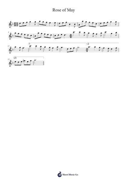 Rose of May Sheet Music by f0lk-Arr.Rodblair