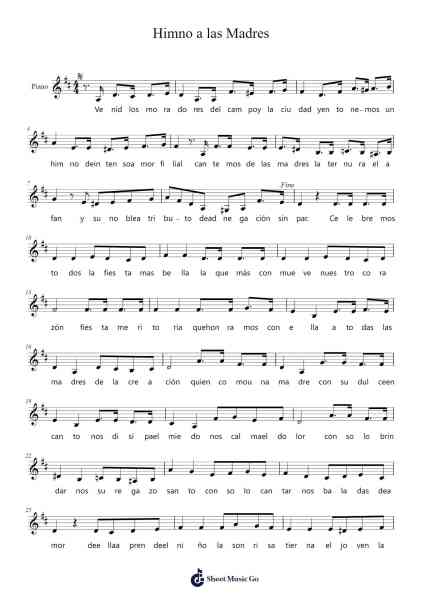 Himno a las Madres Sheet Music by Manuel de Jesús González-Arr.Joanreade Annlus