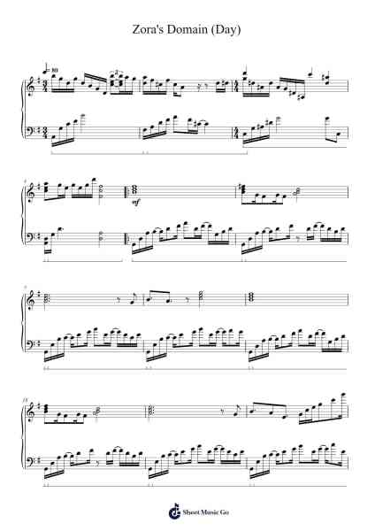 Zora's Domain (Day) Sheet Music by Yasuaki Iwata-Arr.Jesphy Vebmons