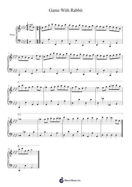 Game With Rabbit Sheet Music by Manami Matsumae-Arr.Xedred