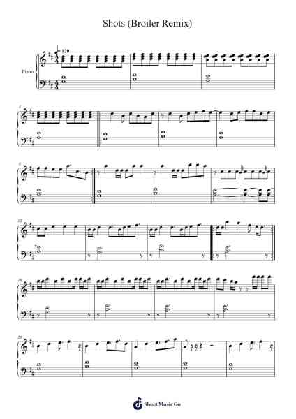 Shots (Broiler Remix) Sheet Music by juanush12-Arr.Fanbrow Douggreve