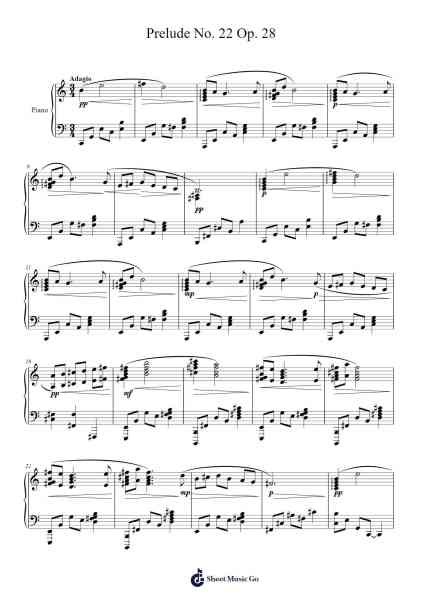 Prelude No. 22 in G Minor, Op. 28 Sheet Music by ...etc...-Arr.Bairddict Sasback