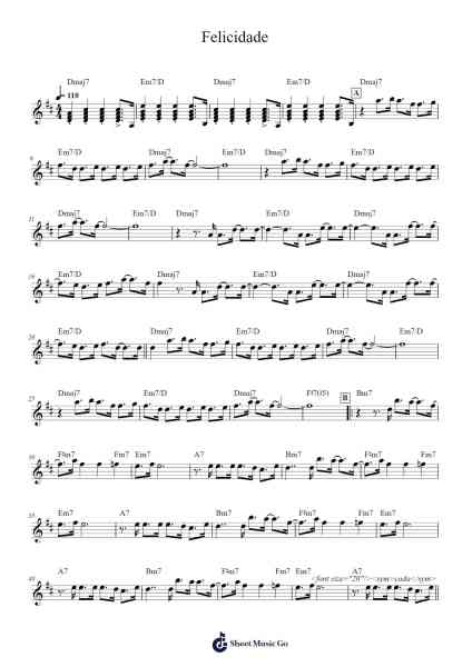 Felicidade Sheet Music by Marcelo Jeneci-Arr.Dwighthart Mickrold