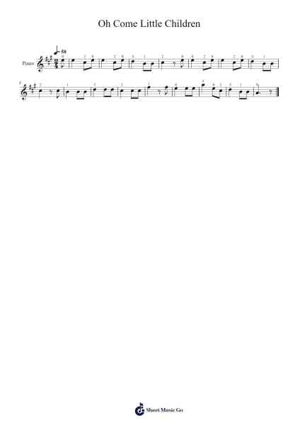 O Come, Little Children 乐谱由 Christoph von Schmid - 编曲 Thadean Chilridge