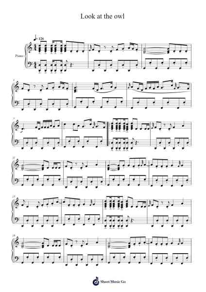 Look at the owl Sheet Music by Sinn Sisamouth-Arr.Stilwald Mollswift