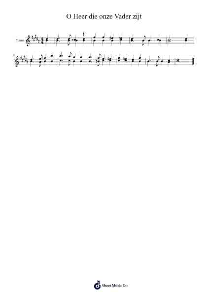 O Heer die onze Vader zijt Sheet Music by -Arr.Brookecher Nicksie