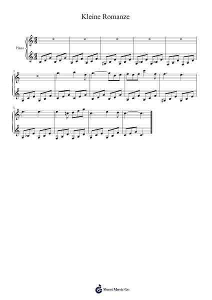 Kleine Romanze Sheet Music by Cornelius Gurlitt-Arr.Zarol Hayleste