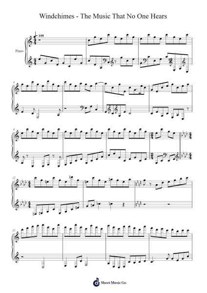 Windchimes - The Music That No One Hears Sheet Music by myMelodies-Arr.Franfield Pricecil