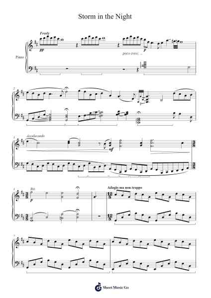 Storm in the Night Sheet Music by jamcruzalegui1-Arr.Jusmens