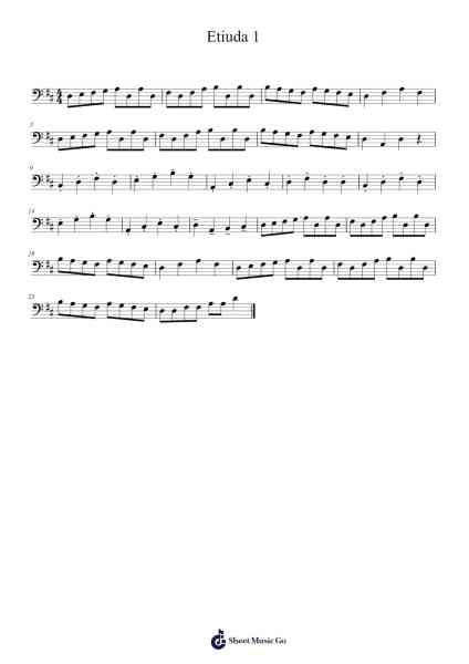 Etiuda 1 Sheet Music by Krzysztof Borkowski-Arr.Hubpir
