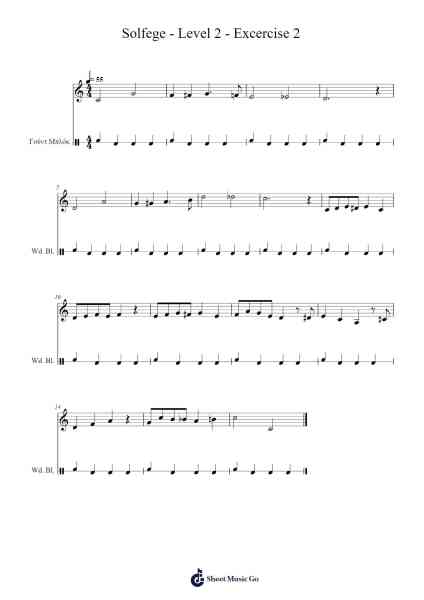 Solfege - Level 2 - Excercise 2 Sheet Music by Γιώργος Κουμαραδιός-Arr.Diabaird