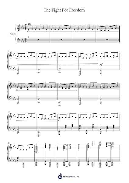 The Fight For Freedom Sheet Music by Watgrey-Arr.Lilrald