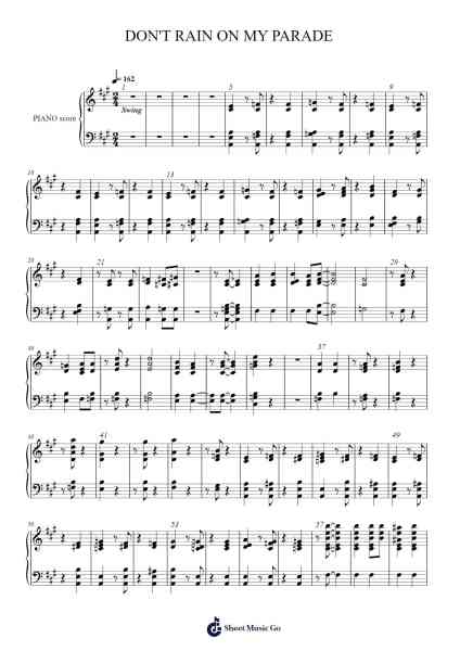 DON'T RAIN ON MY PARADE Sheet Music by Unknown author-Arr.Jorrell