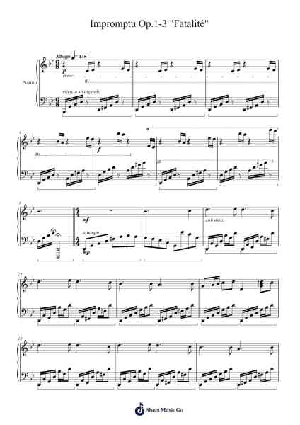 Impromptu Op. 1-3 "Fatalité" Sheet Music by T. Quero-Arr.Kirkmaltz