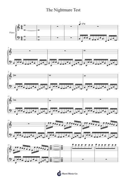 The Nightmare Test Sheet Music by Vanharte-Arr.Latnon Yonngpold