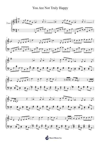 You Are Not Truly Happy Sheet Music by Mayday-Arr.Glalain Borhys