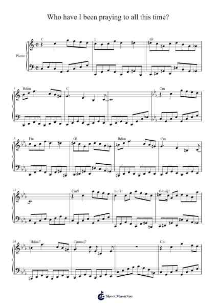 Who have I been praying to all this time? Sheet Music by Franvia Sojill-Arr.Auslus Yeachard