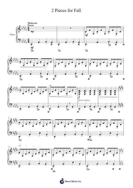 2 Pieces for Fall Sheet Music by Palgreen-Arr.Poundpe