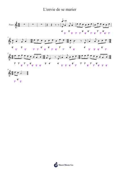 L'envie de se marier Sheet Music by -Arr.Leamorse Tayh