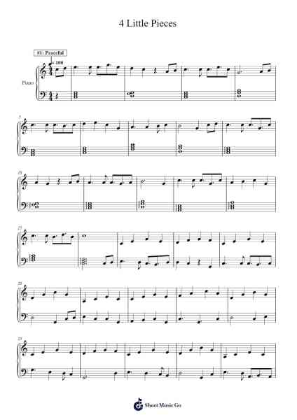 4 Little Pieces Sheet Music by Funklass Keatszoe-Arr.Kirkwen Meldell