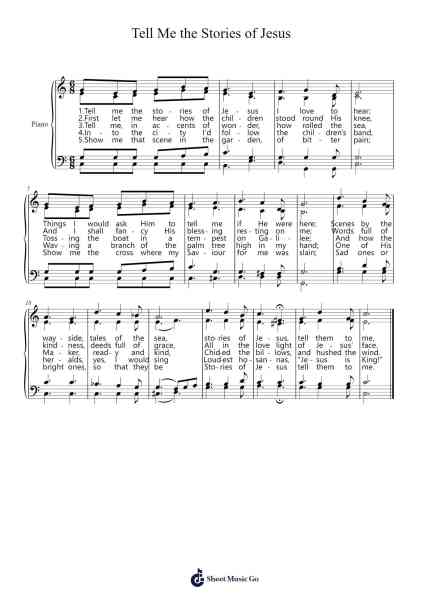 Tell Me the Stories of Jesus Sheet Music by Frederick A. Challinor-Arr.Maudky Clairebey