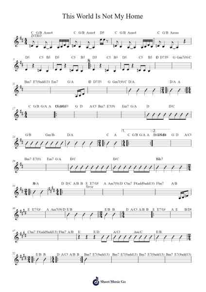 This World Is Not My Home Sheet Music by Markers Worship-Arr.Rooven