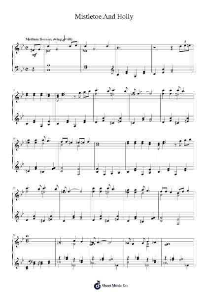 Mistletoe And Holly Sheet Music by Frank Sinatra-Arr.Hartepeare