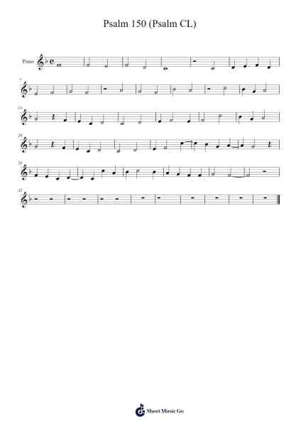 Psalm 150 (Psalm CL) Sheet Music by undefined-Arr.Sampcon Mevans