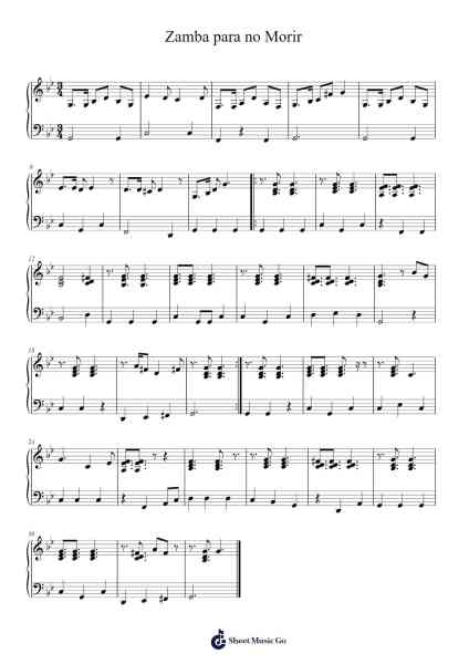 Zamba para no Morir Sheet Music by Unknown author-Arr.Herloyd